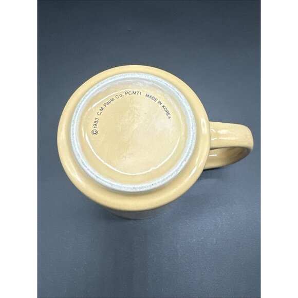 Vintage 1983 Worlds Greatest Mom Yellow Coffee Cup Mothers Day Birthday Gift - Picture 9 of 9